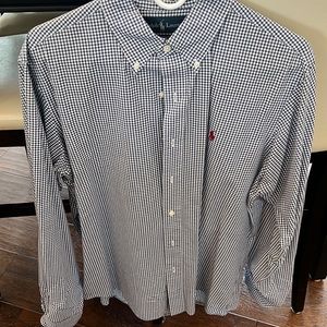 Mens Ralph Lauren polo button down - large custom fit